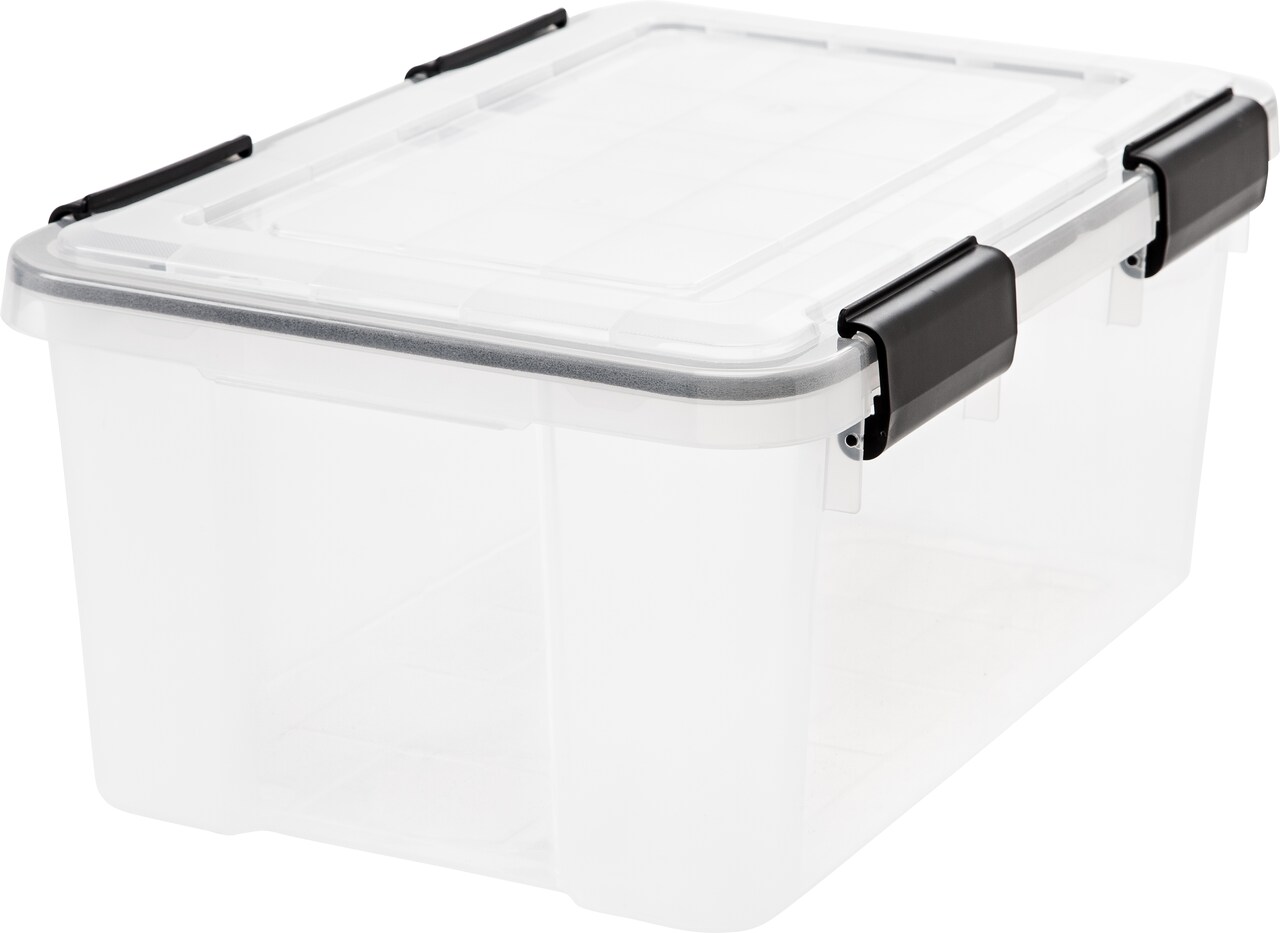 IRIS USA 19qt WEATHERPRO Airtight Plastic Storage Bin with Lid and Seal and Secure Latching Buckles